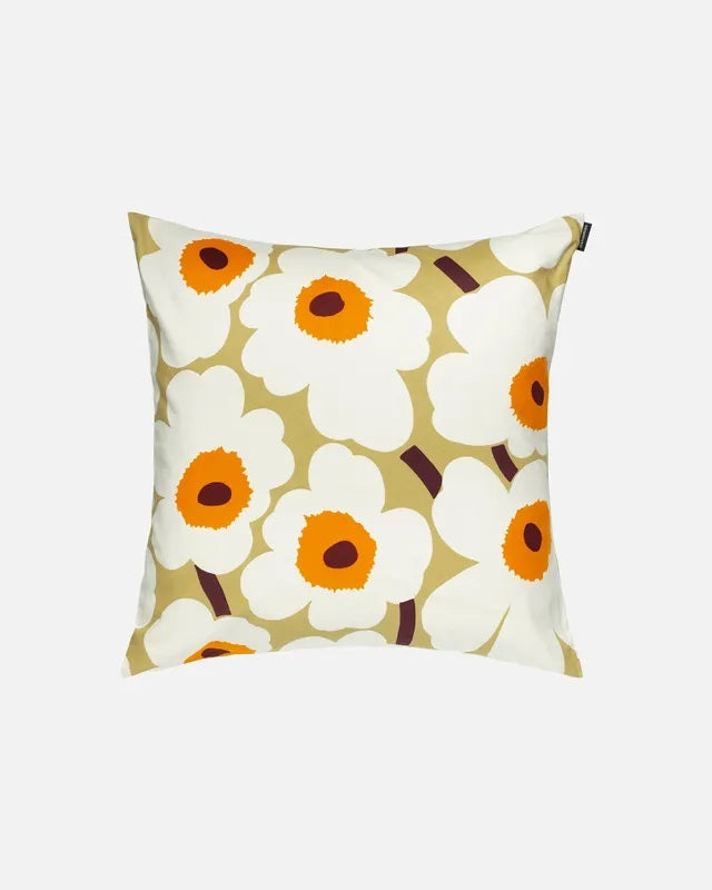 Unikko Pillow - Tan/Mustard