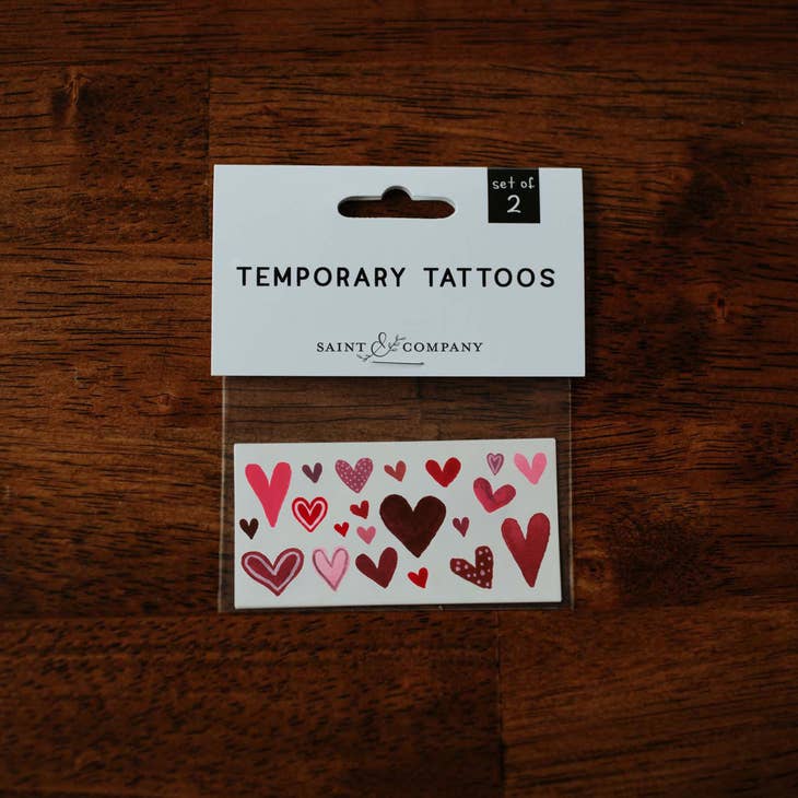 Tiny Hearts Temporary Tattoos