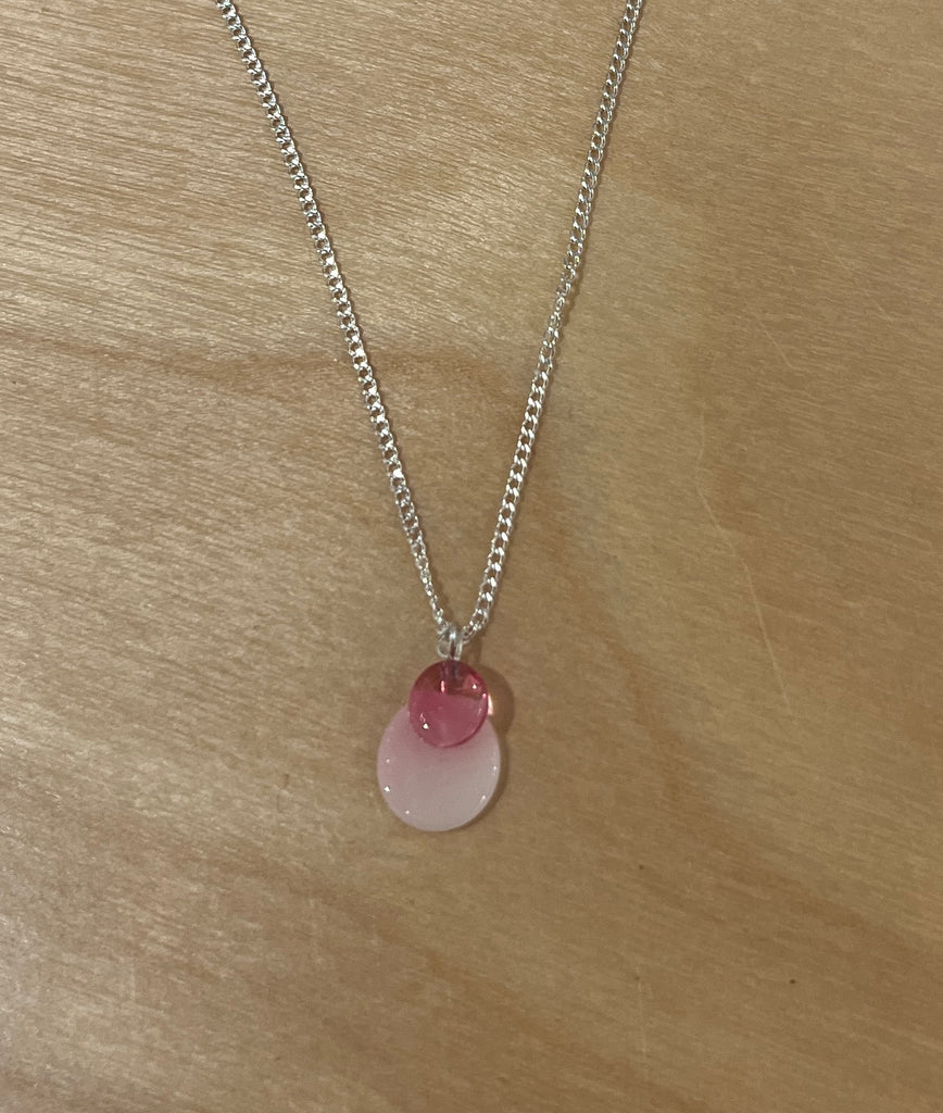 Piet Double Necklace (Pink Opaque/Pink Translucent)