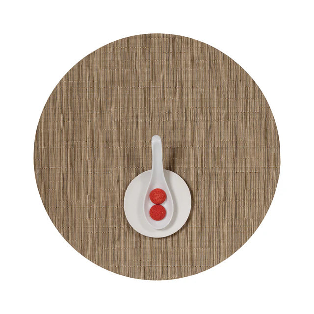 Round Bamboo Placemat - Camel