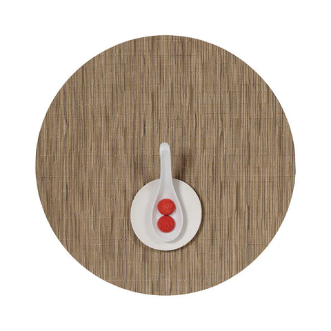 Round Bamboo Placemat - Camel