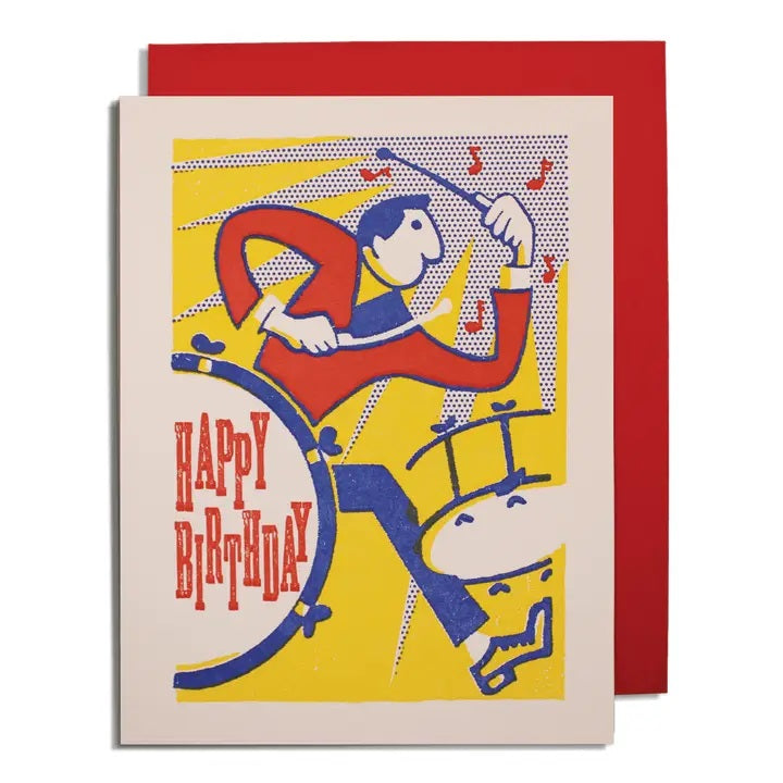 Birthday Drummer Notecard