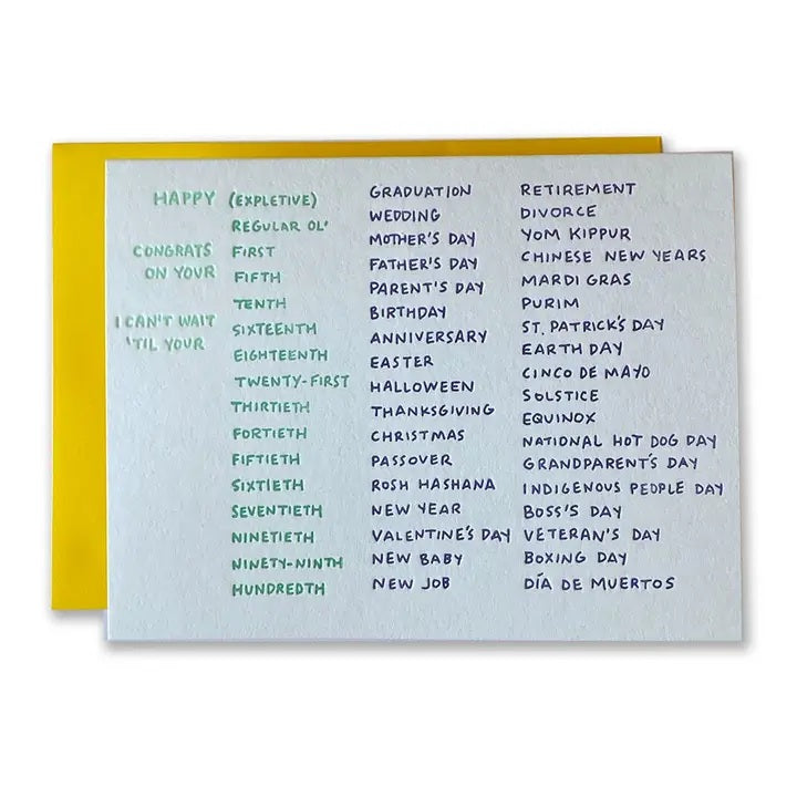 A Card for Every Occasion
