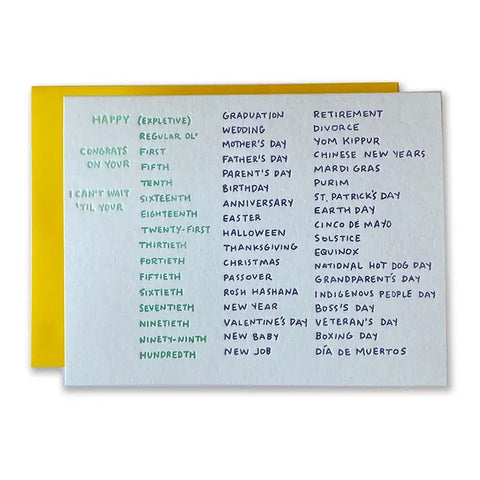 A Card for Every Occasion