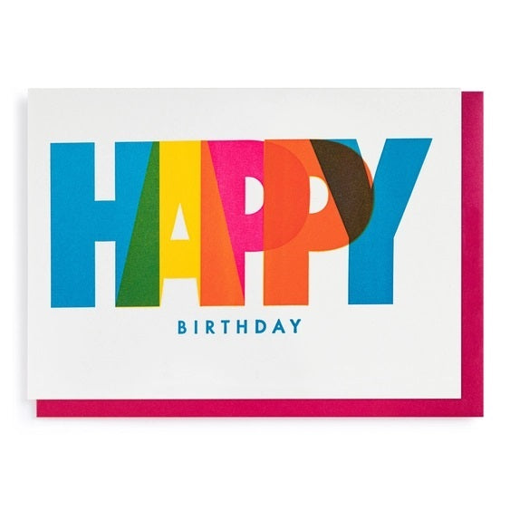 Happy Birthday Rainbow Notecard