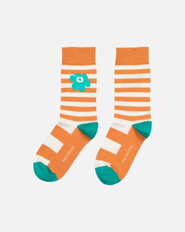 Kasvaa Multi Tasaraita Unikko Socks