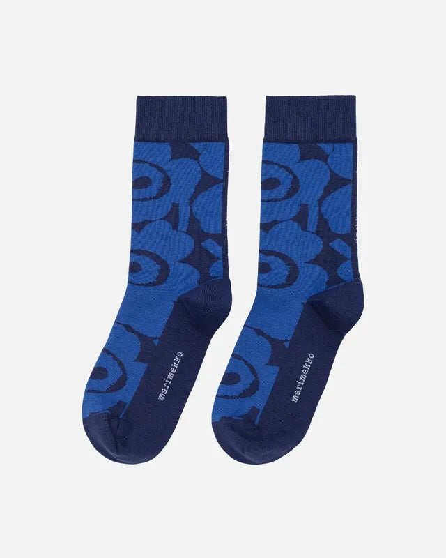 Kasvaa Unikko Socks - Dark Blue/Royal Blue