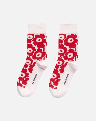 Kirmailla Unikko Tone Socks - Red/Light Pink