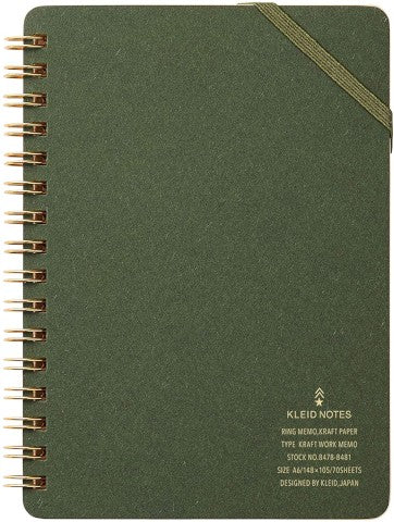 Kraft Work Memo Notebook - A6, Olive