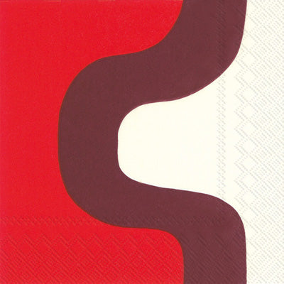 Seireeni Napkins, Dark Red - Luncheon Size