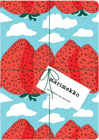Marimekko Notebook Set - Mansikkavuoret (Strawberry Mountains)