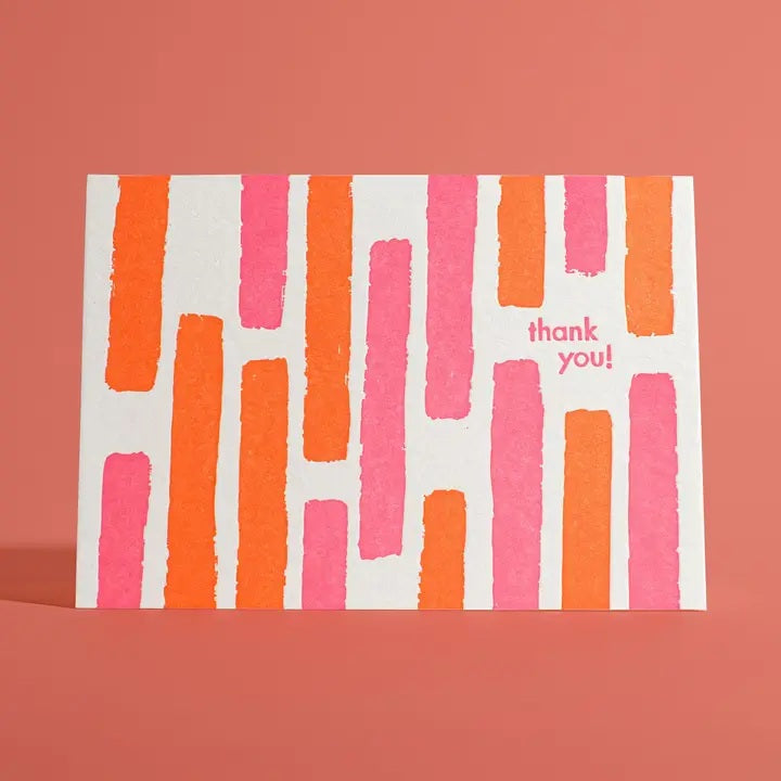 Striped Thank You Greeting Card