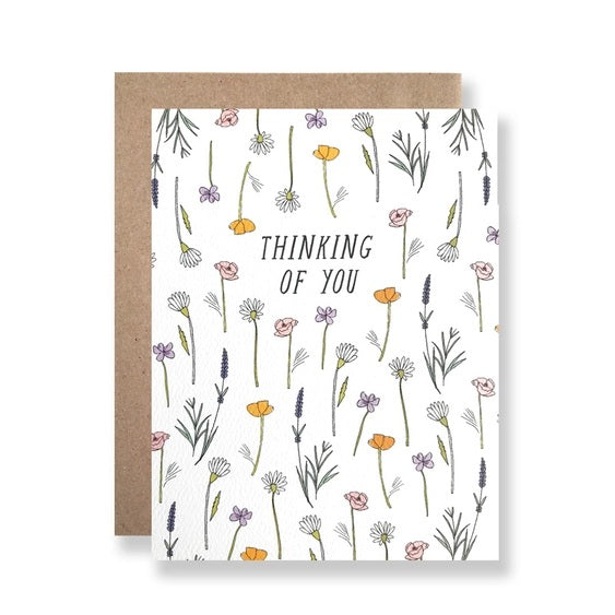 Thinking of You Flowers Card