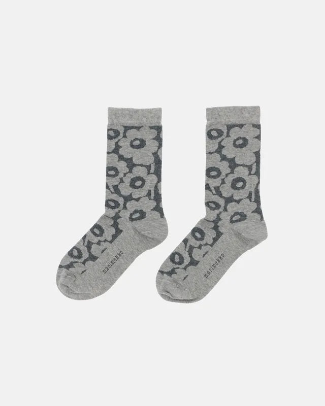 Linjaus Unikko Melange Socks - Grey