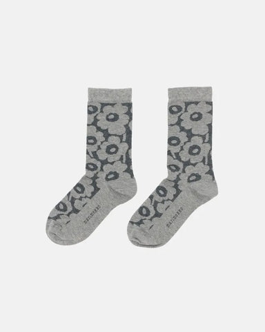 Linjaus Unikko Melange Socks - Grey
