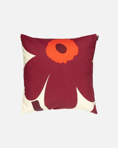 Unikko Pillow - Burgundy
