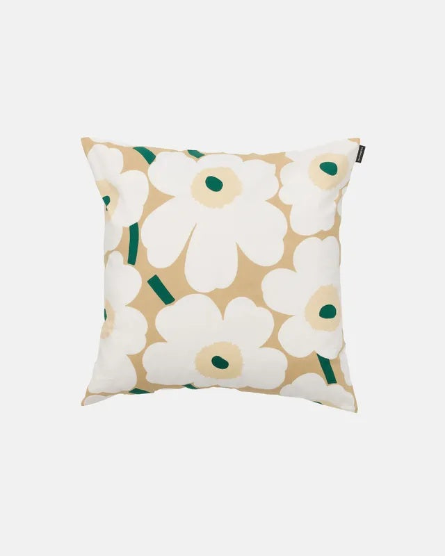 Unikko Pillow - Sand/Emerald