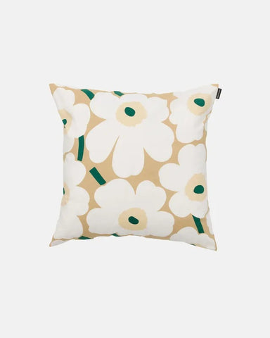 Unikko Pillow - Sand/Emerald