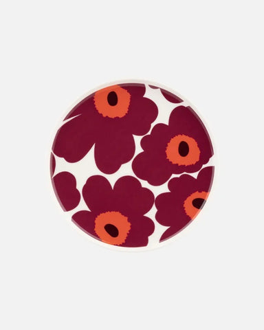 Unikko Plate - Burgundy