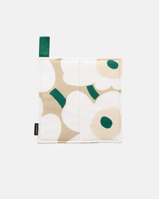 Pieni Unikko Pot Holder - Sand/Emerald