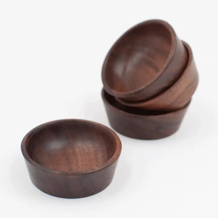 2" Walnut Condiment Cup