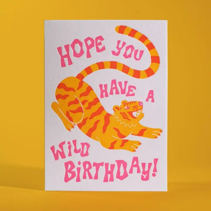 Wild Birthday Tiger Greeting Card