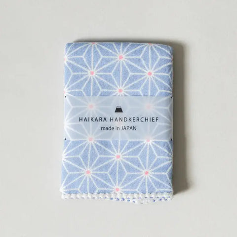 Haikara Little Handkerchief - Asanoha Blue