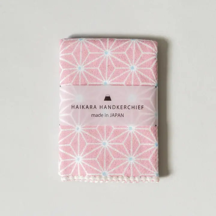 Haikara Little Handkerchief - Asanoha Pink