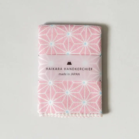 Haikara Little Handkerchief - Asanoha Pink