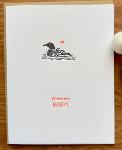 Welcome Baby Loon Card