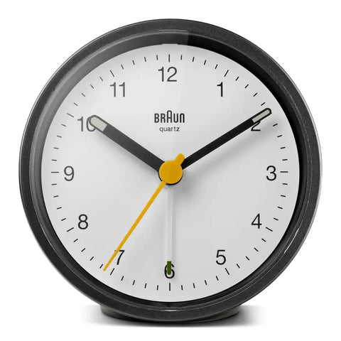 Braun Round Alarm Clock - Black/White