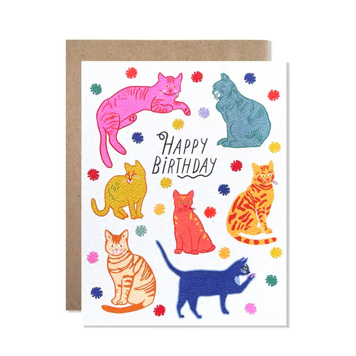 Happy Birthday Cat Card