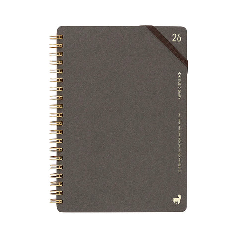 Kraft Work Diary 2026 - B6, Charcoal