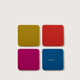 Bierfilzl Square Felt Coaster Set