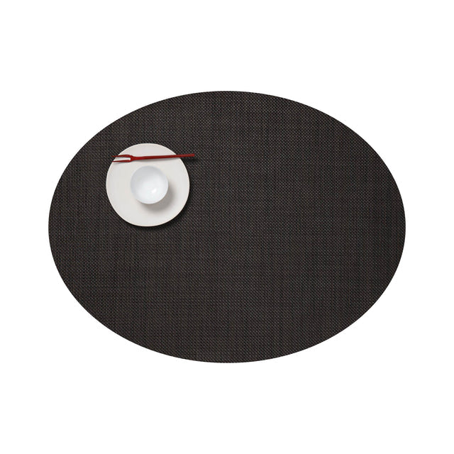 Oval Mini Basketweave Placemat - Espresso