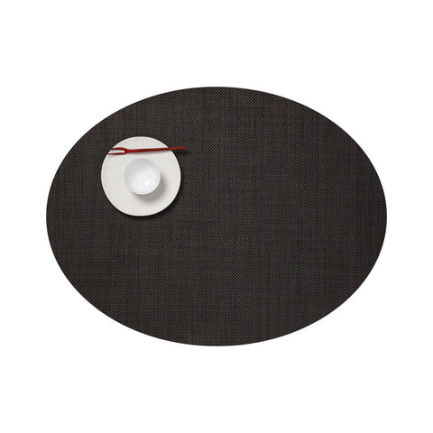 Oval Mini Basketweave Placemat - Espresso