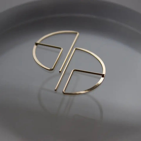 Small Round Profile Earrings