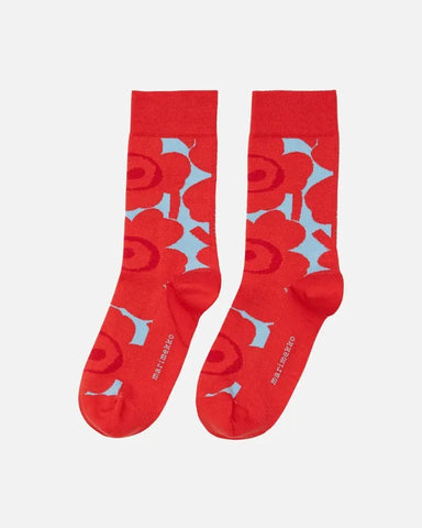 Kasvaa Unikko Socks - Red/Blue