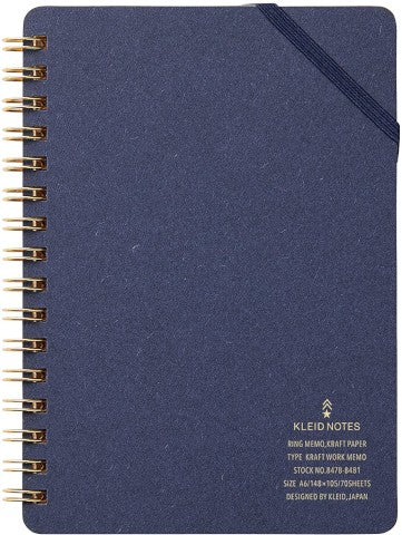 Kraft Work Memo Notebook - A6, Navy