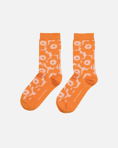 Linjaus Unikko Socks - Orange/Pink