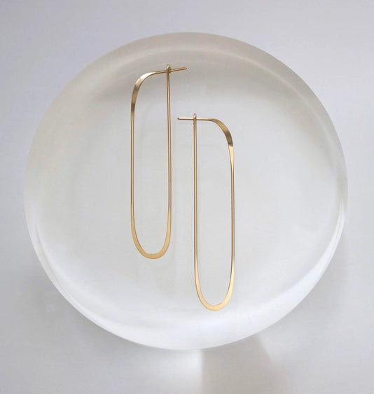 Long Oval Earrings