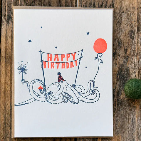 Birthday Octopus Card
