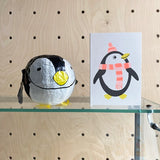 Paper Balloon Card - Penguin