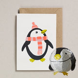 Paper Balloon Card - Penguin