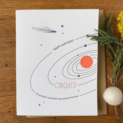 Birthday Trip Around Sun Card