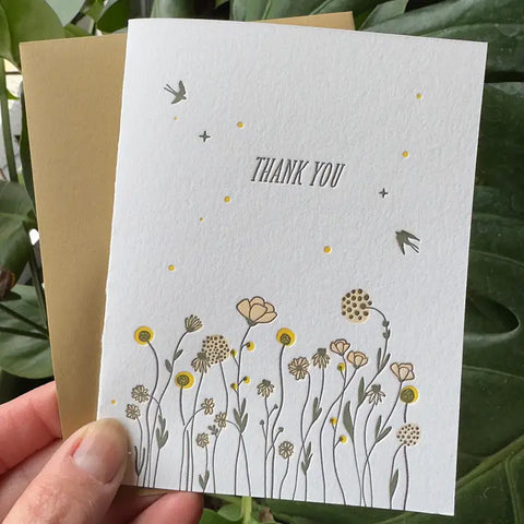 Thank You Wildflowers Card
