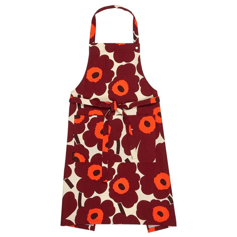 Pieni Unikko Apron - Burgundy