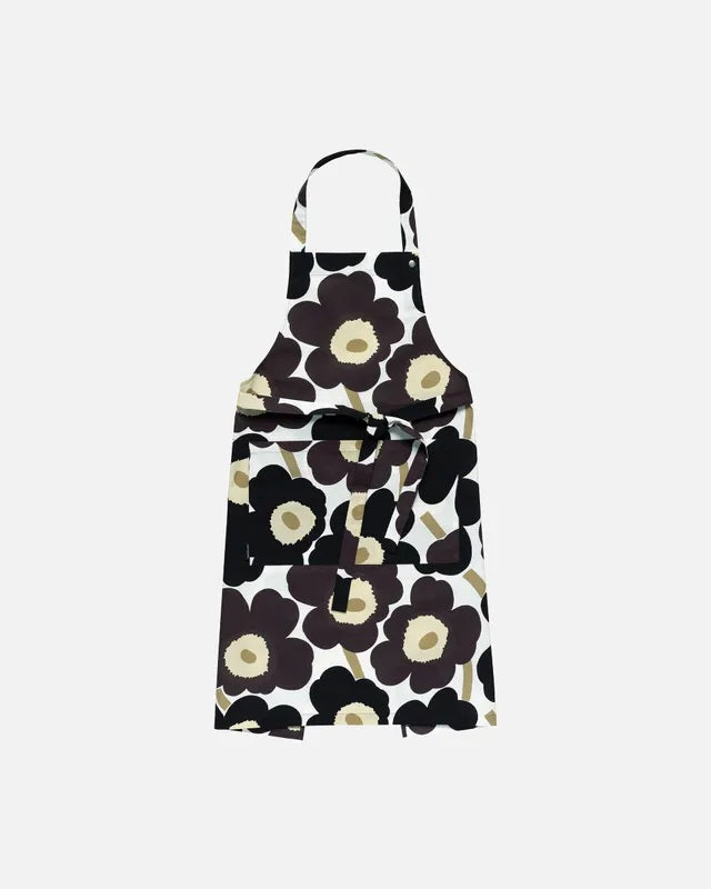 Pieni Unikko Apron - Black/Ecru
