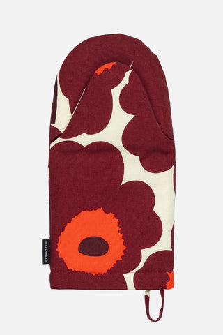 Unikko Oven Mitten - Burgundy