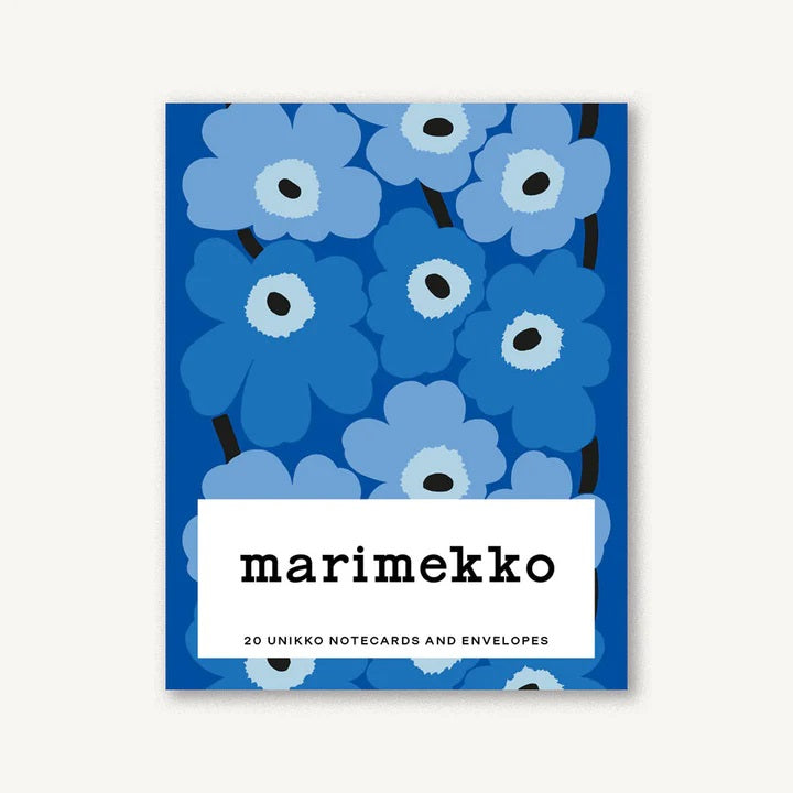 Marimekko Unikko Notecards - Blues